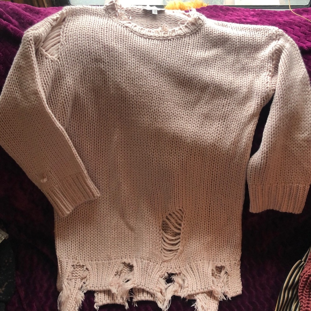 Distressed sweater